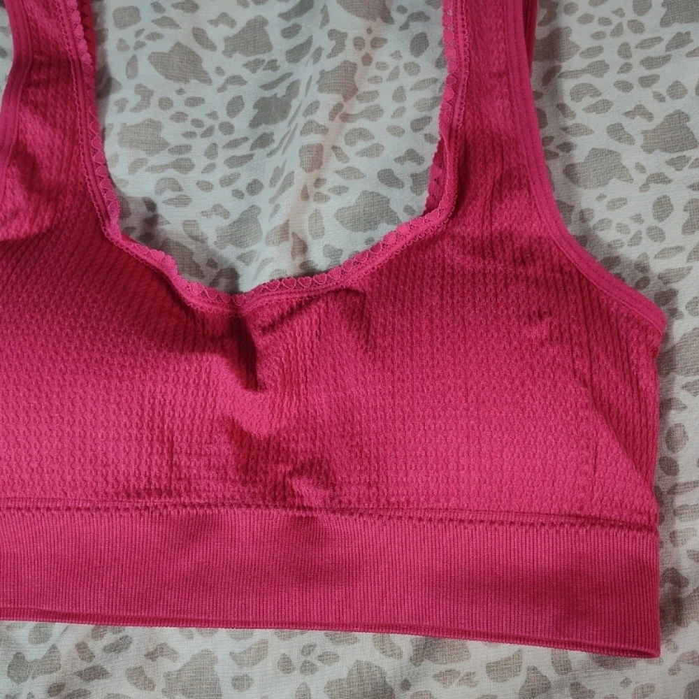 Jessica Simpson Red Pink Bralette Large